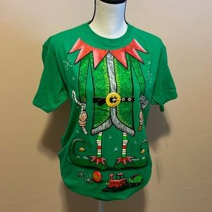 Christmas Elf green shirt NWT size M